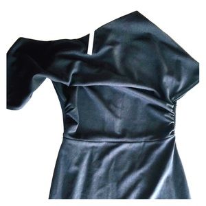 ASOS Black Fallen Shoulder Pencil Dress Size 6 NWT